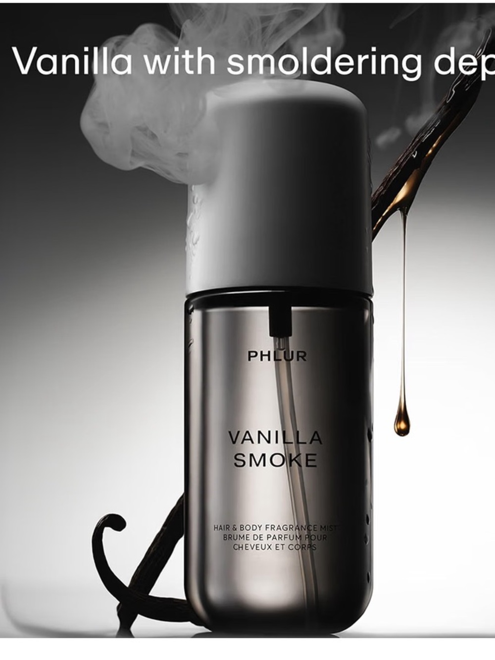 PHLUR Vanilla Smoke Hair & Body Mist — Gray